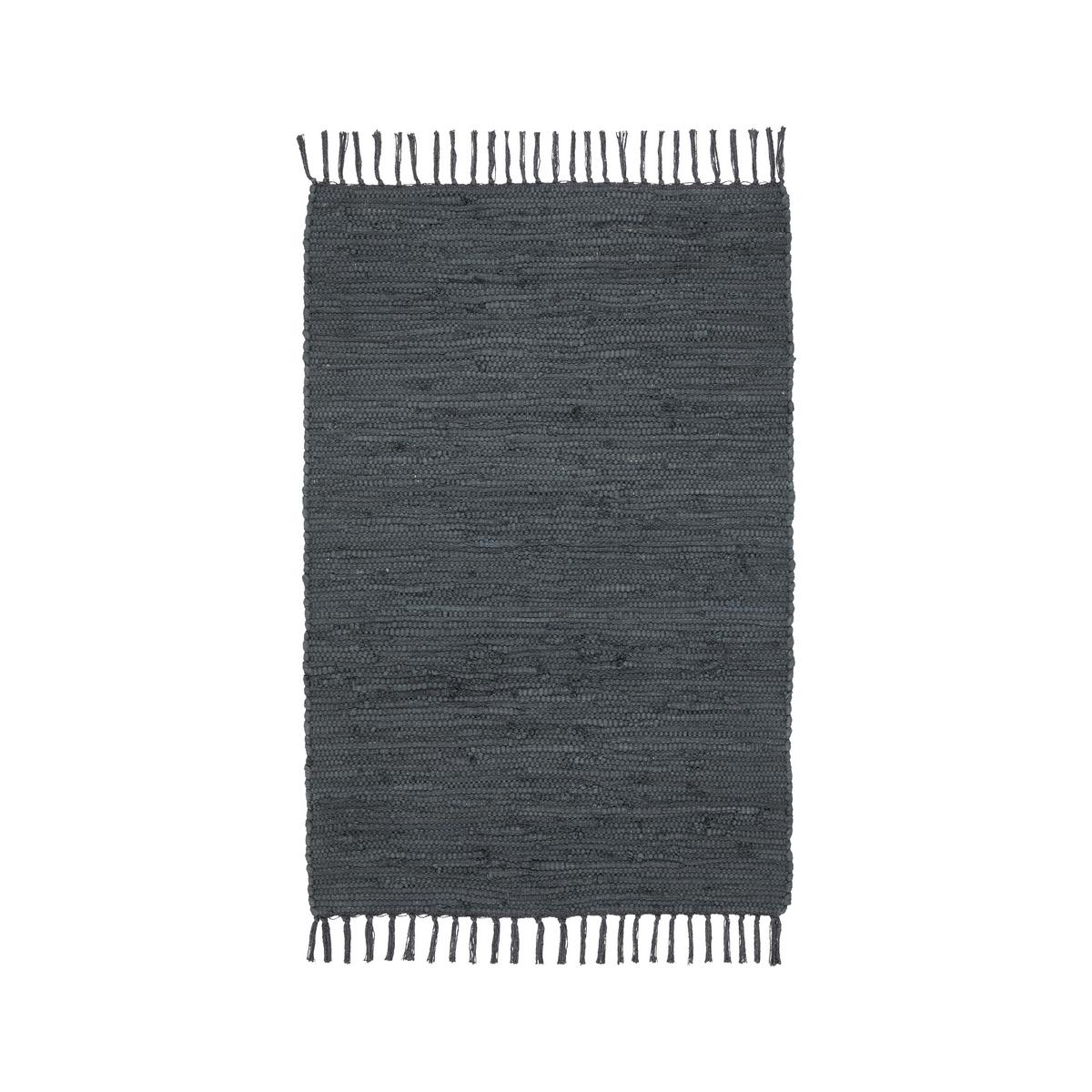 Fleckerlteppich Julia 2 in Dunkelgrau ca. 70x130cm - Dunkelgrau, Romantik / Landhaus, Textil (70/130cm) - Modern Living