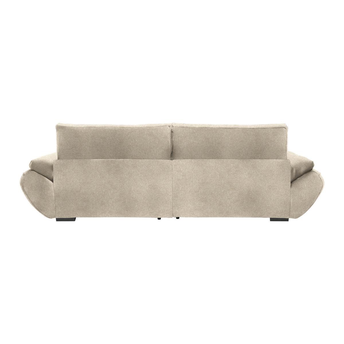 Wohnlandschaft Vivo Beige - Beige/Schwarz, Modern, Kunststoff/Textil (317/63/179cm) - Premium Living