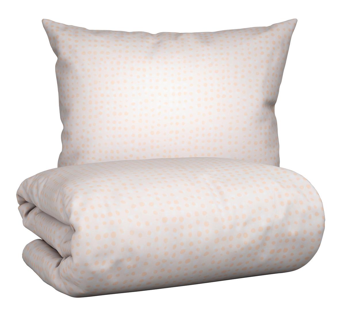 Kétoldalas Ágyneműhuzat Luise - halvány rózsaszín/fehér, Modern, textil (140/200cm) - Modern Living