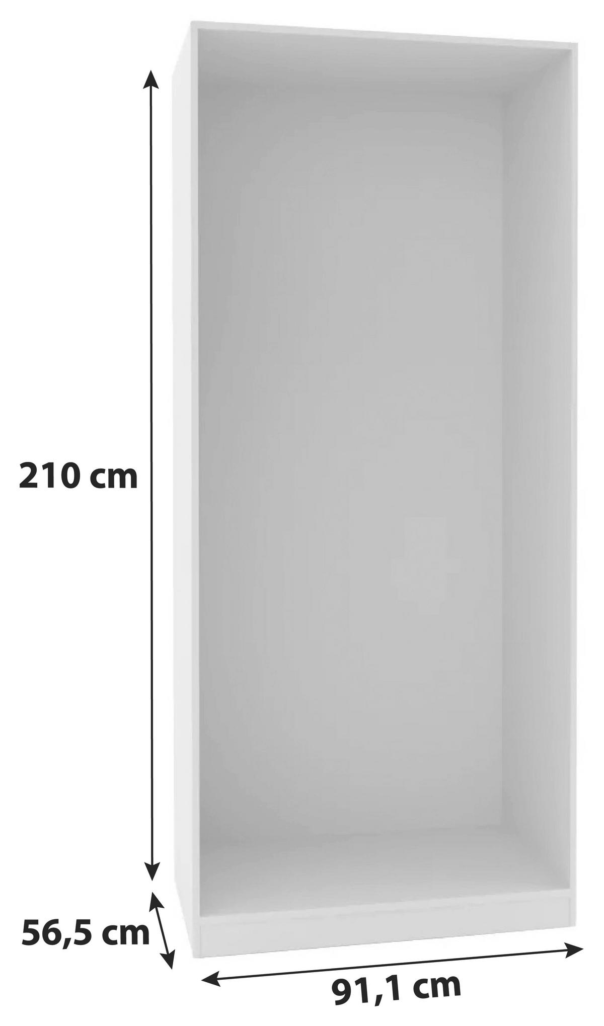 Corp dulap de haine cu 2 uși Unit - antracit, Modern, material pe bază de lemn (91,1/210/56,5cm) - Ondega