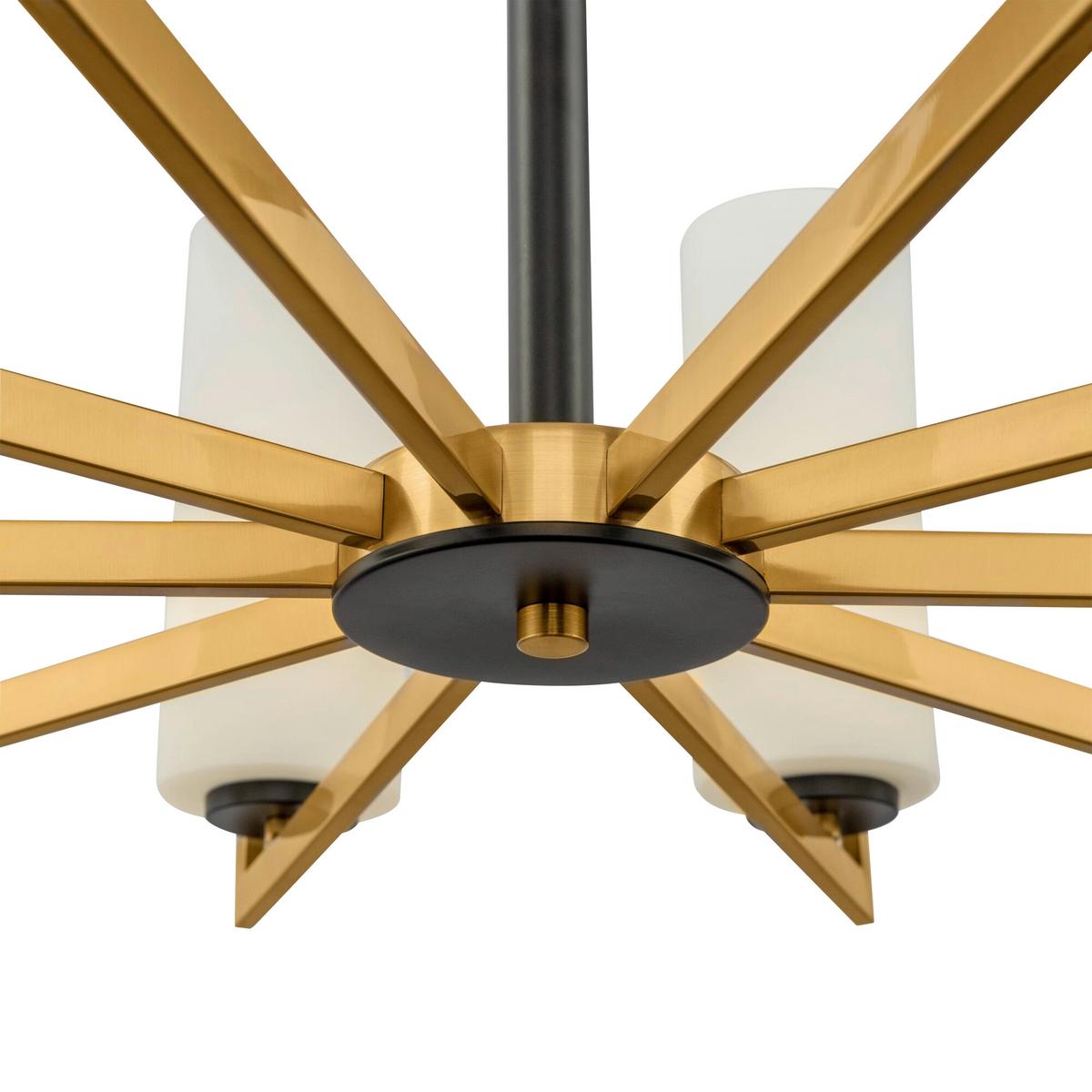 Kronleuchter Fortano Messingfarben max. 40 Watt - Messingfarben, Basics, Glas/Metall (86/53,4/86cm) - MAYTONI