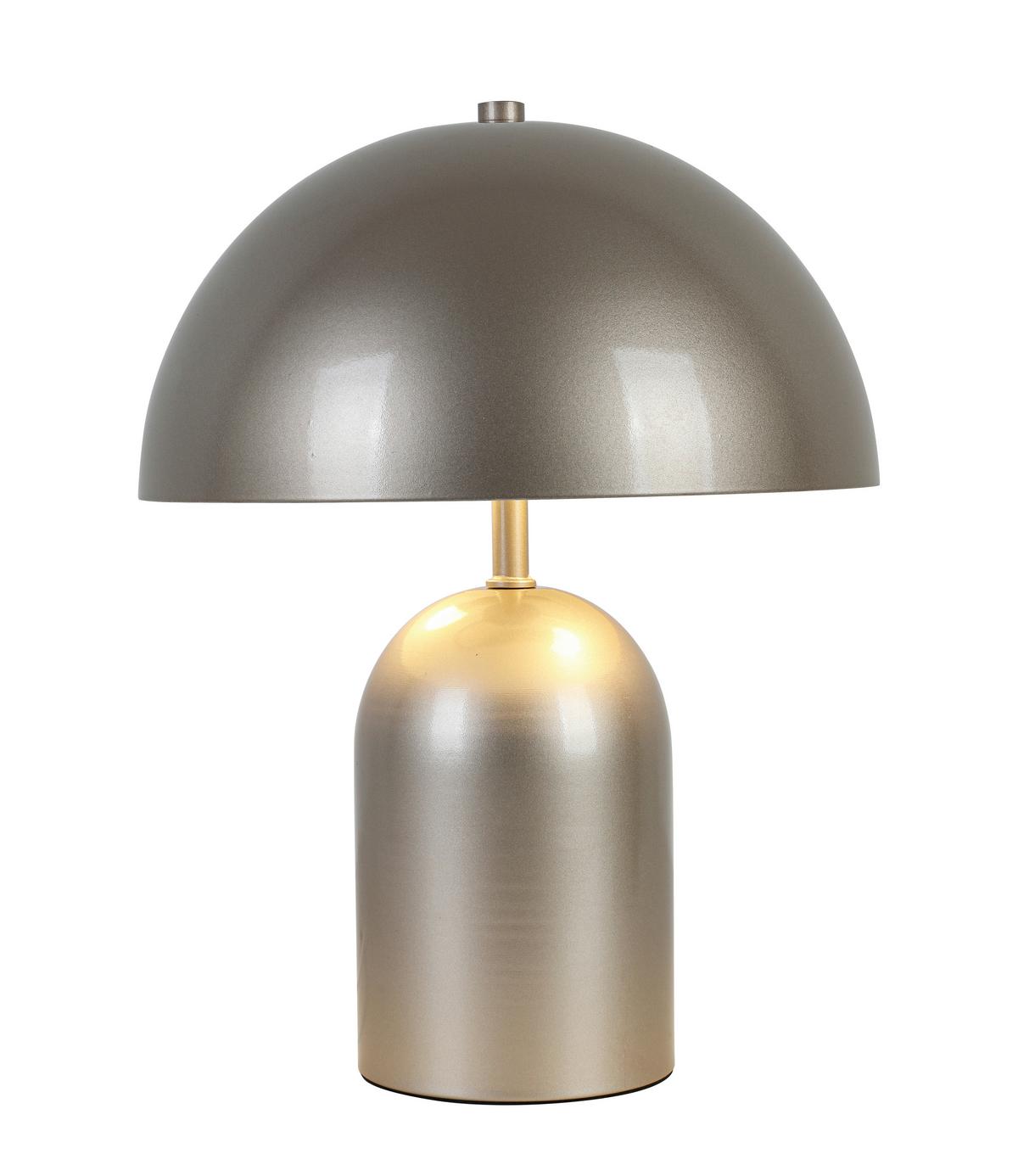 Tischleuchte Cesar Champagnerfarben max. 25 Watt - Champagner, MODERN, Kunststoff/Metall (23/23/30cm) - Mömax