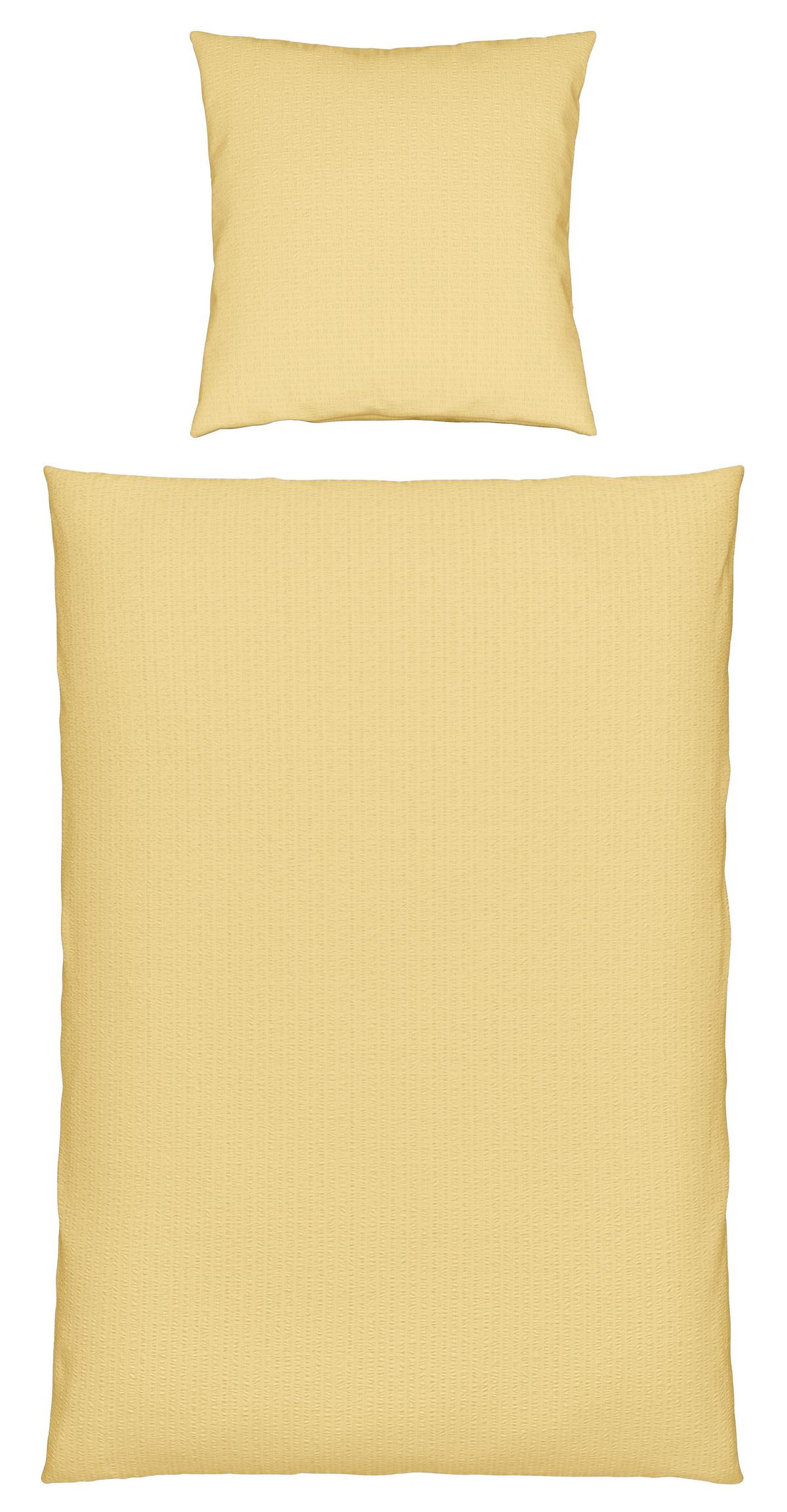 Bettwäsche Gisi in Gelb ca. 135x200cm - Gelb, KONVENTIONELL, Textil (135/200cm) - Modern Living