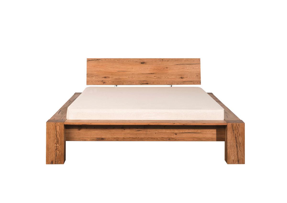 Bett aus Massiv Holz ca. 180x200 - Eichefarben, Lifestyle, Holz (180/200cm) - Zandiara