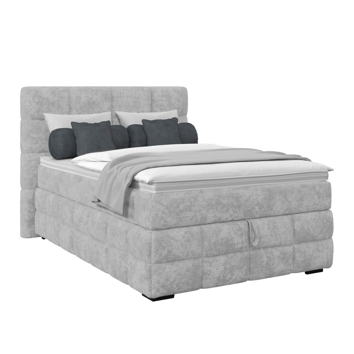 PAT BOX VEGA - gri deschis/alb, Trend, lemn/textil (120/200cm) - Modern Living