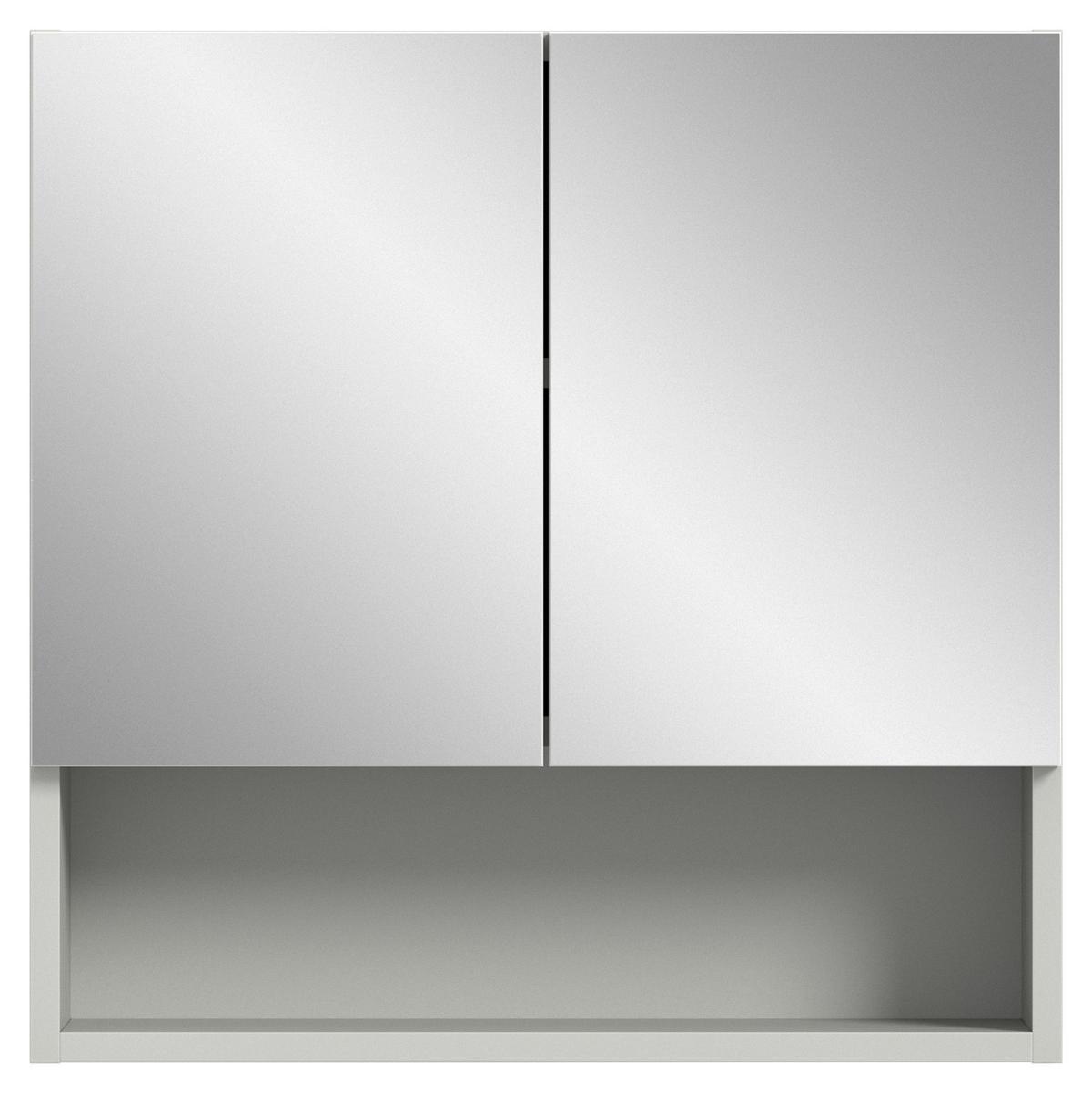 Kopalnica Copa, Siva, Bela - barve kroma/črna, Moderno, umetna masa/leseni material (130cm) - MID.YOU