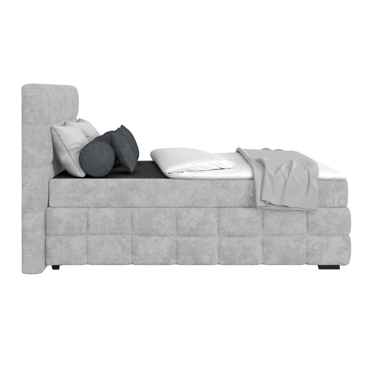 PAT BOX VEGA - gri deschis/alb, Trend, lemn/textil (120/200cm) - Modern Living