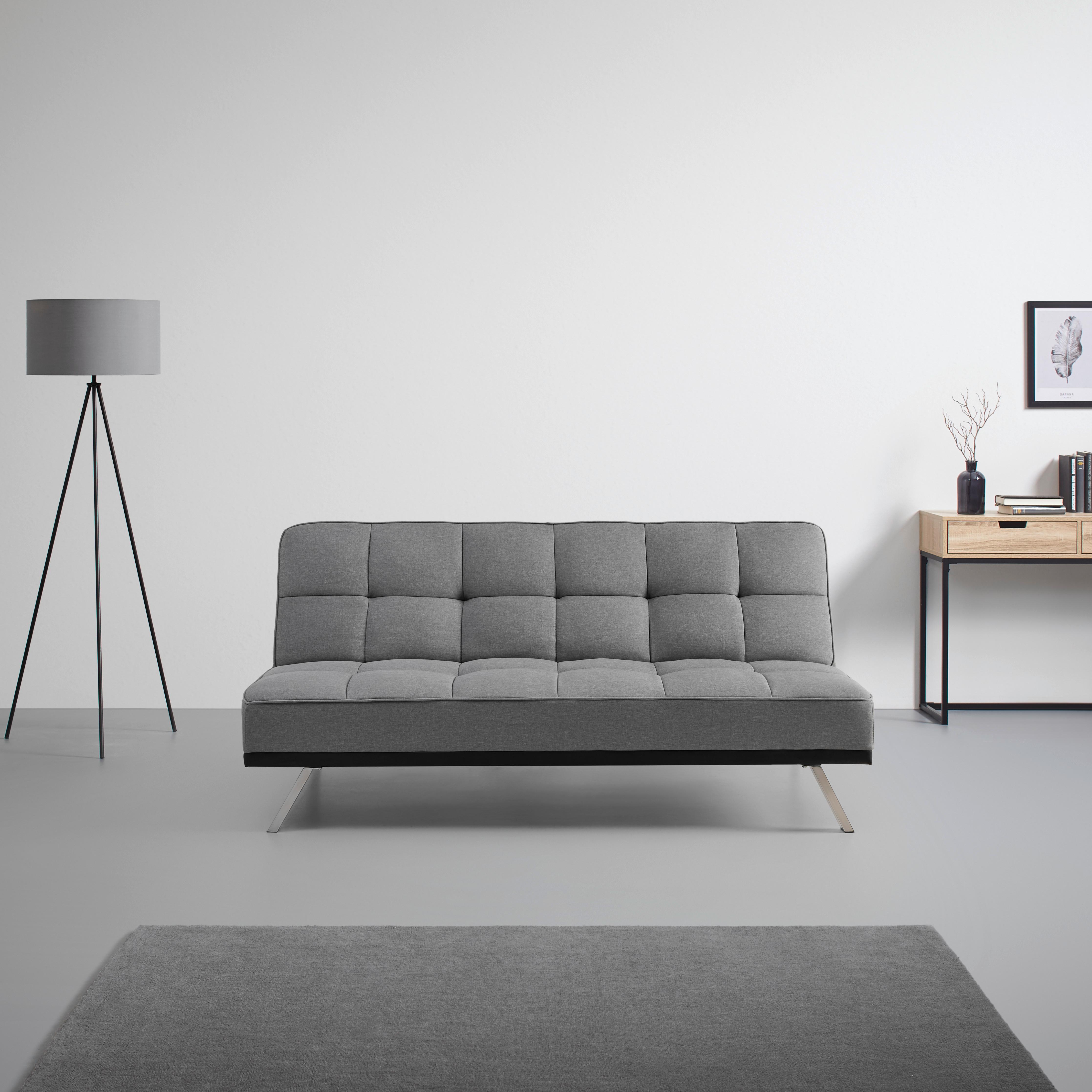 BÄDDSOFFA JAN II -BASED- - grå, Modern, metall/trä (179/84/96cm) - Based