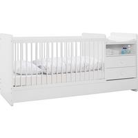 Gitterbett in Weiss ca. 70x140cm - Weiss, Modern, Holzwerkstoff (204,4/95/75cm) - Premium Living