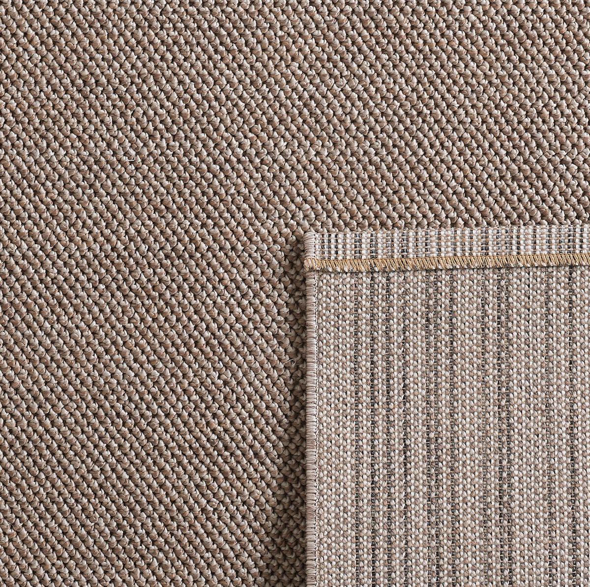 Webteppich Loom Braun Ø ca. 120cm - Braun, Basics, Textil (120cm) - Novel