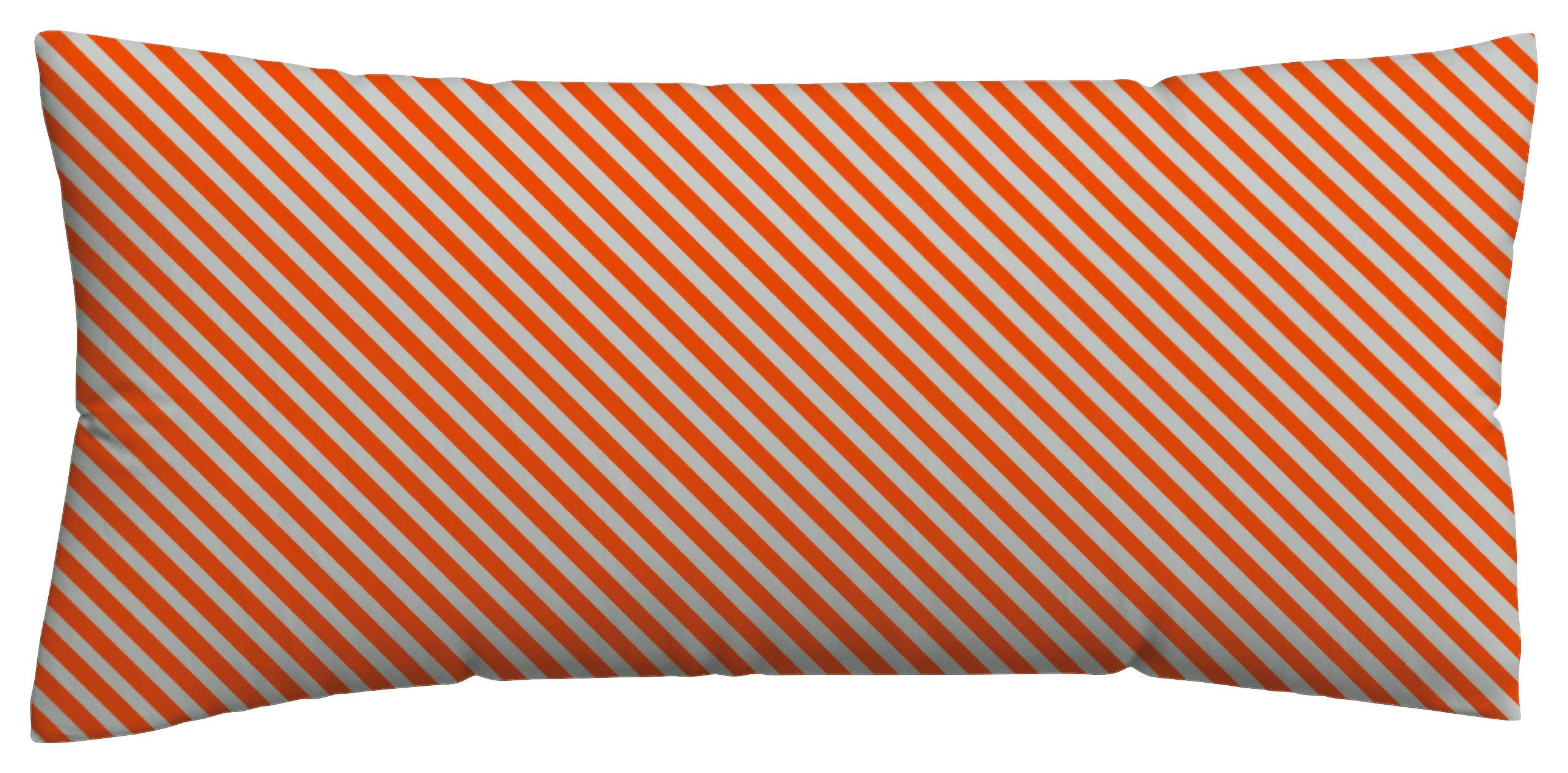 Kopfpolsterbezug Woven Satin Rot/Hellgrau ca. 40x80cm - Rot/Hellgrau, Basics, Textil (40/80cm) - Schlafgut
