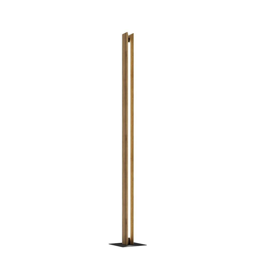 LAMPA STOJĄCA LED 142394 SAALBACH *WW* - czarny, Natur, metal/drewno (21/150cm) - Waldwelt