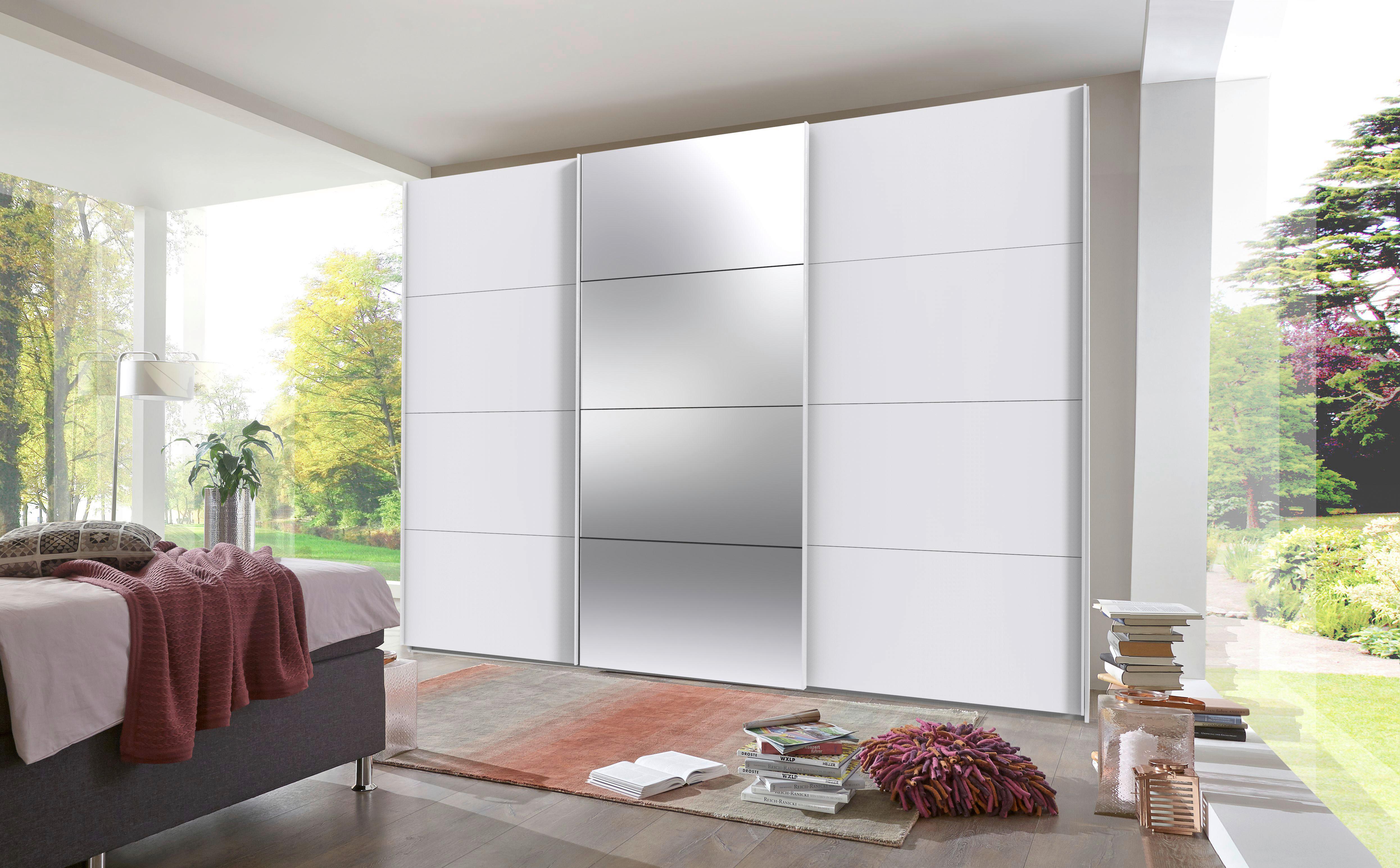 Ormar S Kliznim Vratima Norderstedt - bijela, Moderno, staklo/drvni materijal (313/236/64cm) - Modern Living
