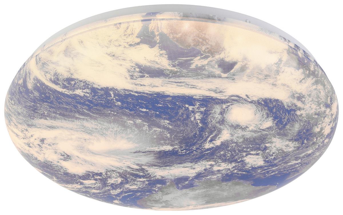 LAMPA SUFITOWA LED SATURNIN - niebieski/biały, Modern, tworzywo sztuczne/metal (60/8,5cm) - Bessagi Home