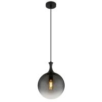 HÄNGELEUCHTE 15885H - Schwarz, Design, Glas/Kunststoff (25/141cm) - Globo