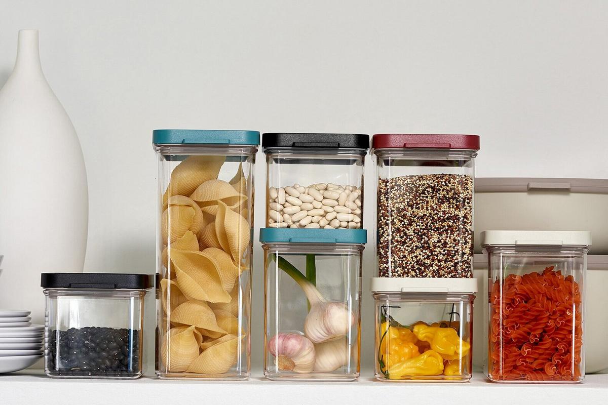 ZESTAW POJEMNIKÓW KUCHENNYCH 106400032500 MEPAL - biały/przejrzysty, Basics, tworzywo sztuczne (19/14,9/22cm) - Mepal