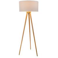 Stoječa Svetilka Stabilo - barve jesena/bela, Natur, tekstil/les (50/150cm) - Globo
