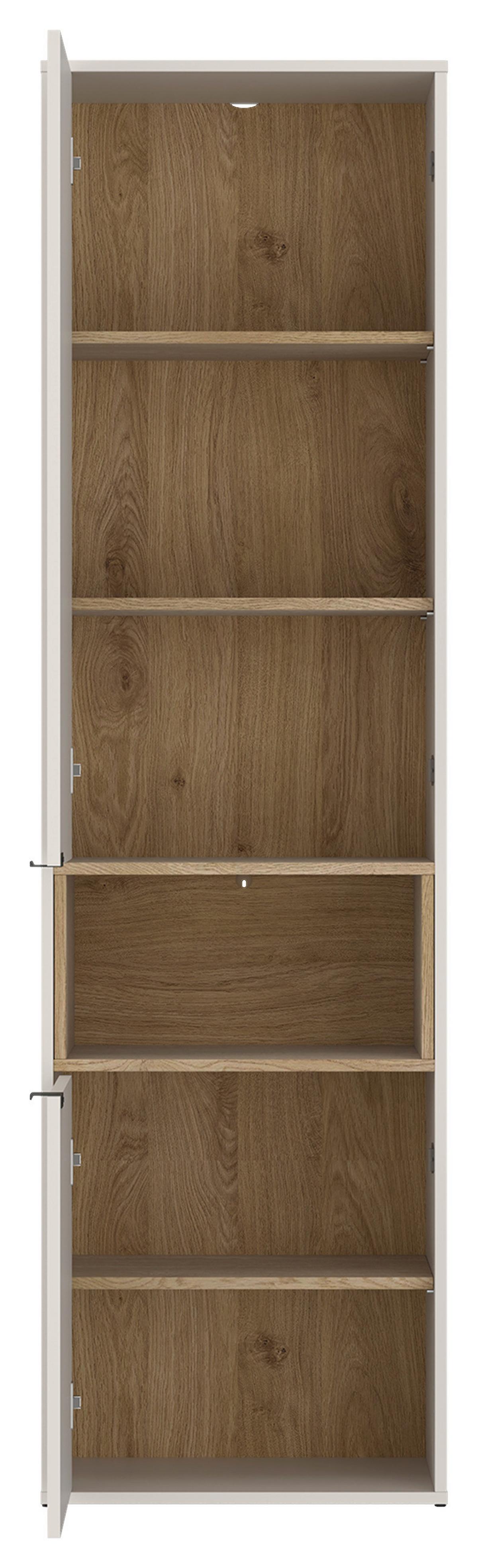 Dulap SAMM - bej/culoare lemn stejar, Trend, material pe bază de lemn (53,6/190,5/40cm) - Modern Living