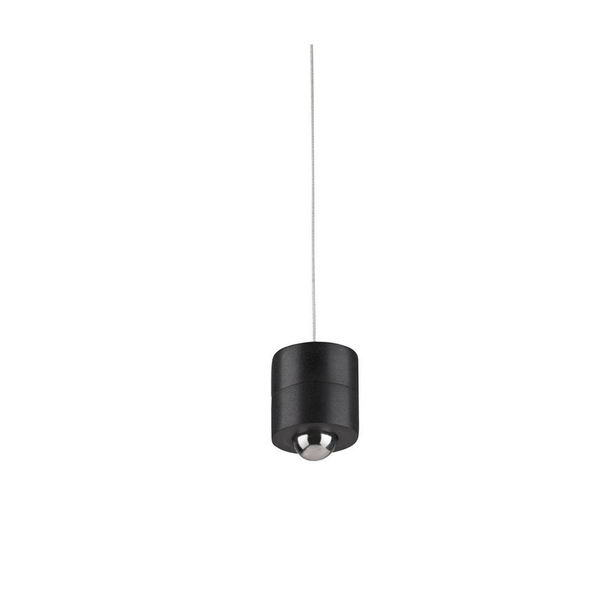 LAMPA WISZĄCA LED 18281-18 ATTACH - czarny, Design, tworzywo sztuczne/metal (4/4/60-200cm)