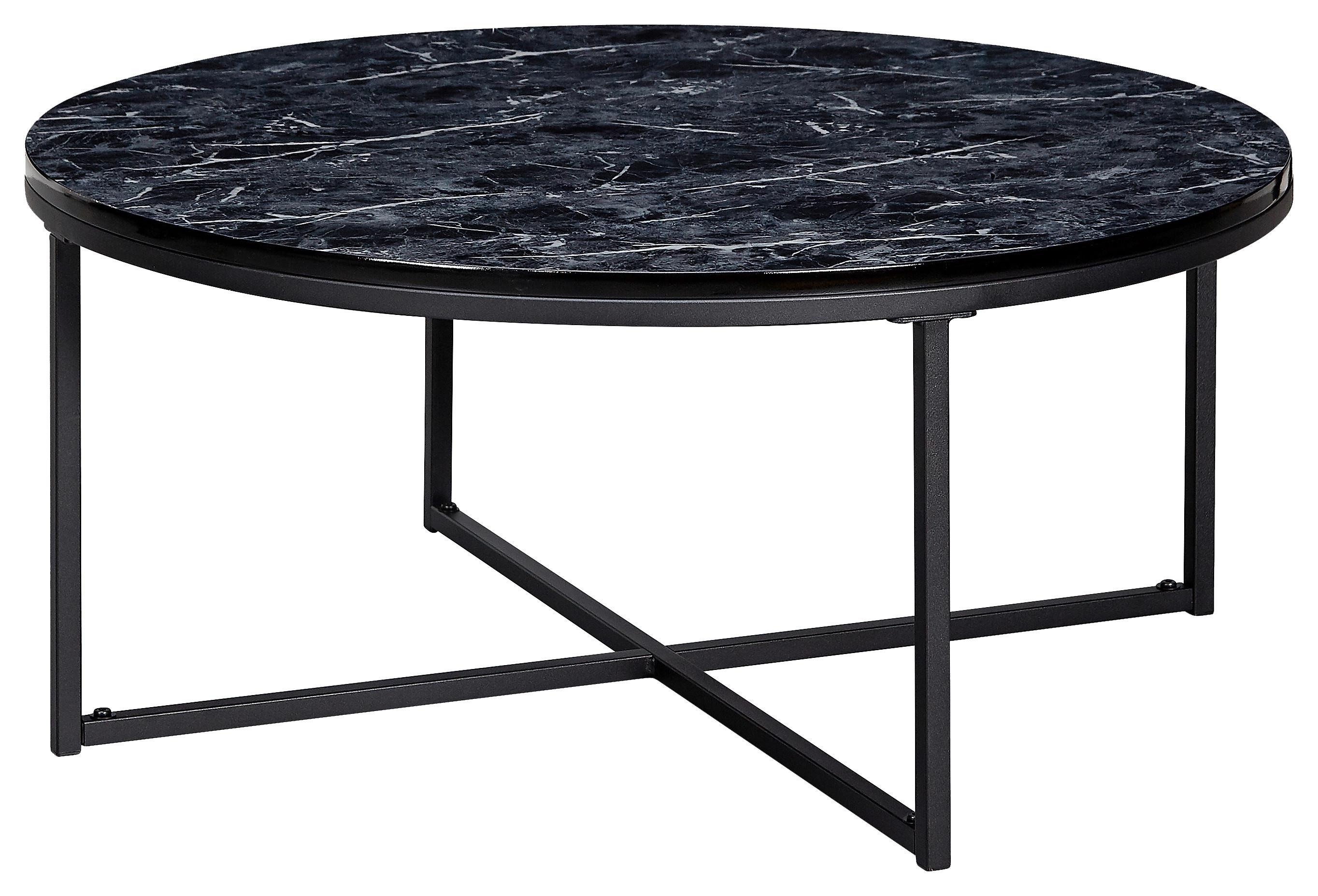 Klubska Miza Wl6.247 - črna, Konvencionalno, kovina/leseni material (80/36cm) - MID.YOU