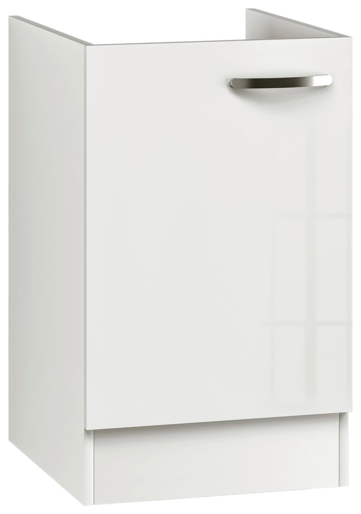 Spodnja Omarica Za Korito Alba, Bela, Š. 50 Cm - barve nerjavečega jekla/bela, Moderno, kovina/leseni material (50/82/57cm) - FlexWell