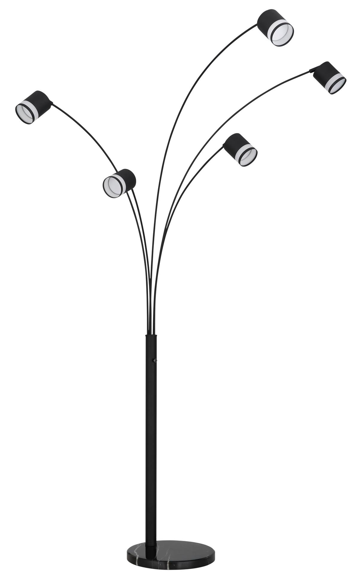 LED-STEHLEUCHTE 57852S LUCERO - Weiss/Schwarz, Design, Kunststoff/Metall (110/70/195cm) - Globo