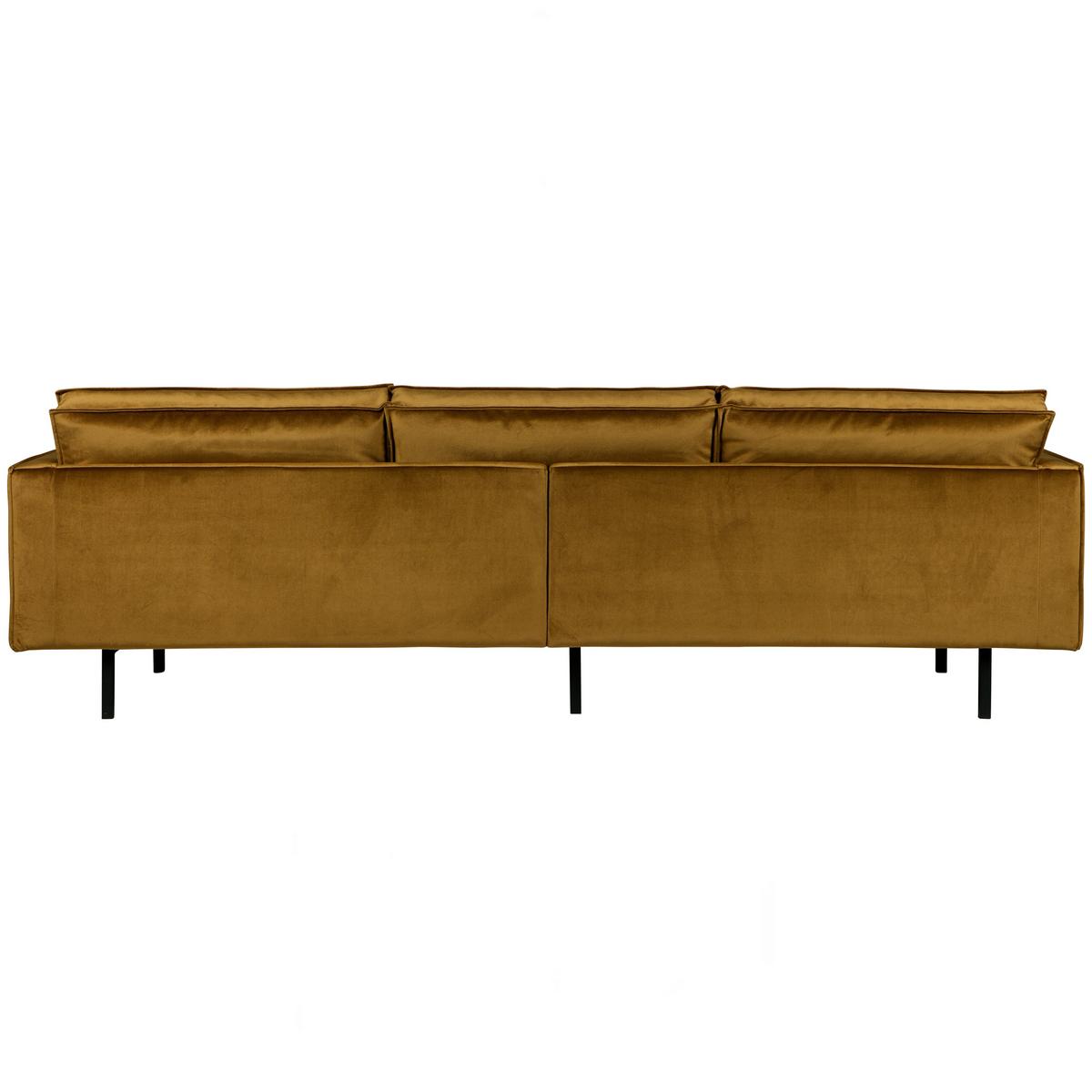 3-Sitzer Sofa Rodeo Honig B: 277cm - Schwarz/Honig, Design, Textil/Metall (277/85/86cm) - Livetastic