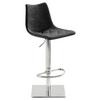 Tresenstuhl "My Tobi", schwarz - Edelstahlfarben/Schwarz, KONVENTIONELL, Holz/Textil (43/85-110/50cm) - Livetastic