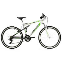 Mountainbike Fully 26'' Scrawler RH 51cm - Weiß/Grün, Basics, Metall (180/70cm) - Atrigo