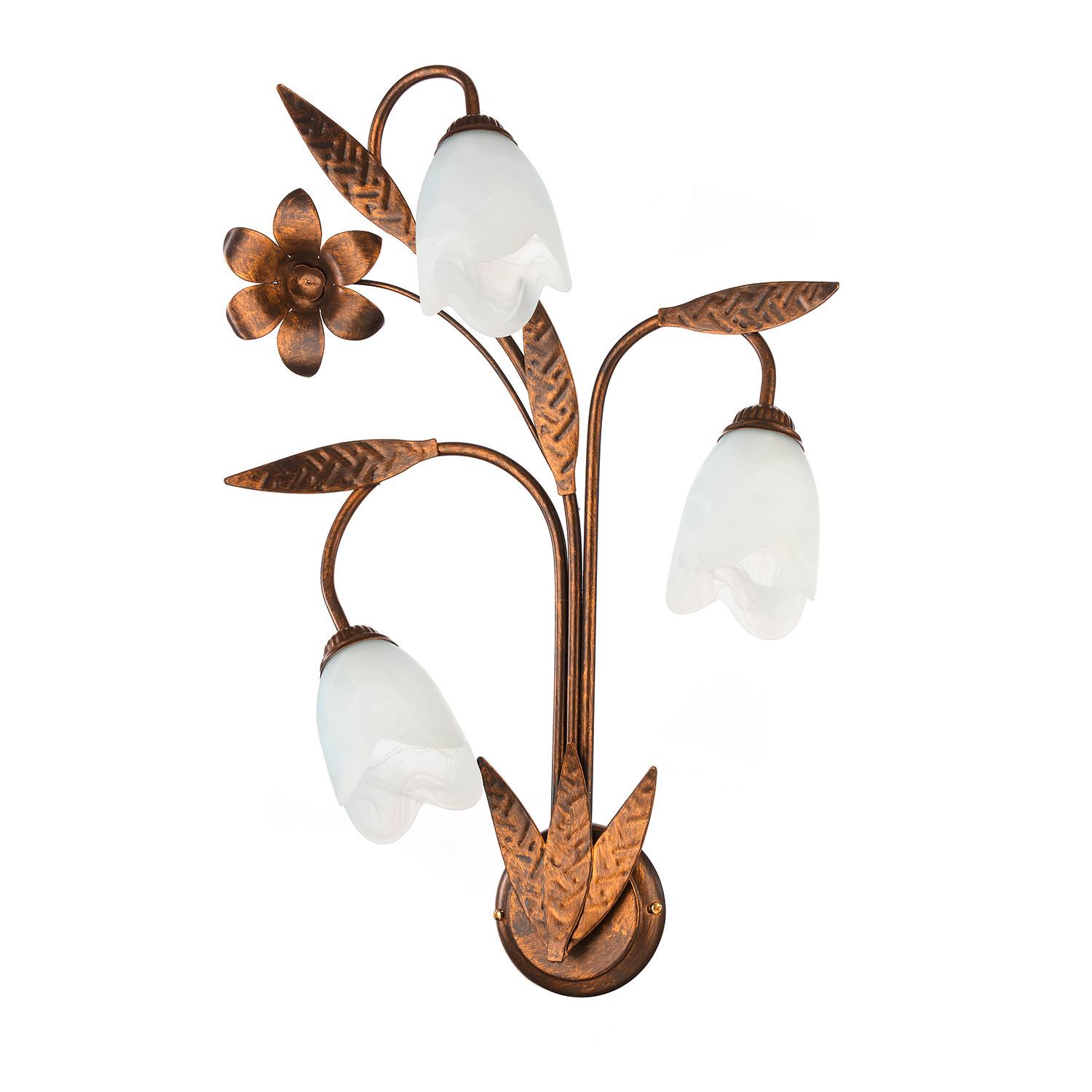 Wandleuchte Sonia Bronzefarben max. 6 Watt - Bronzefarben, Basics, Glas/Metall (40/19/70cm)