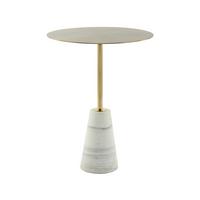 BEISTELLTISCH ROCIO 300 WEISS - Design, Stein/Metall (40/53cm) - Kayoom