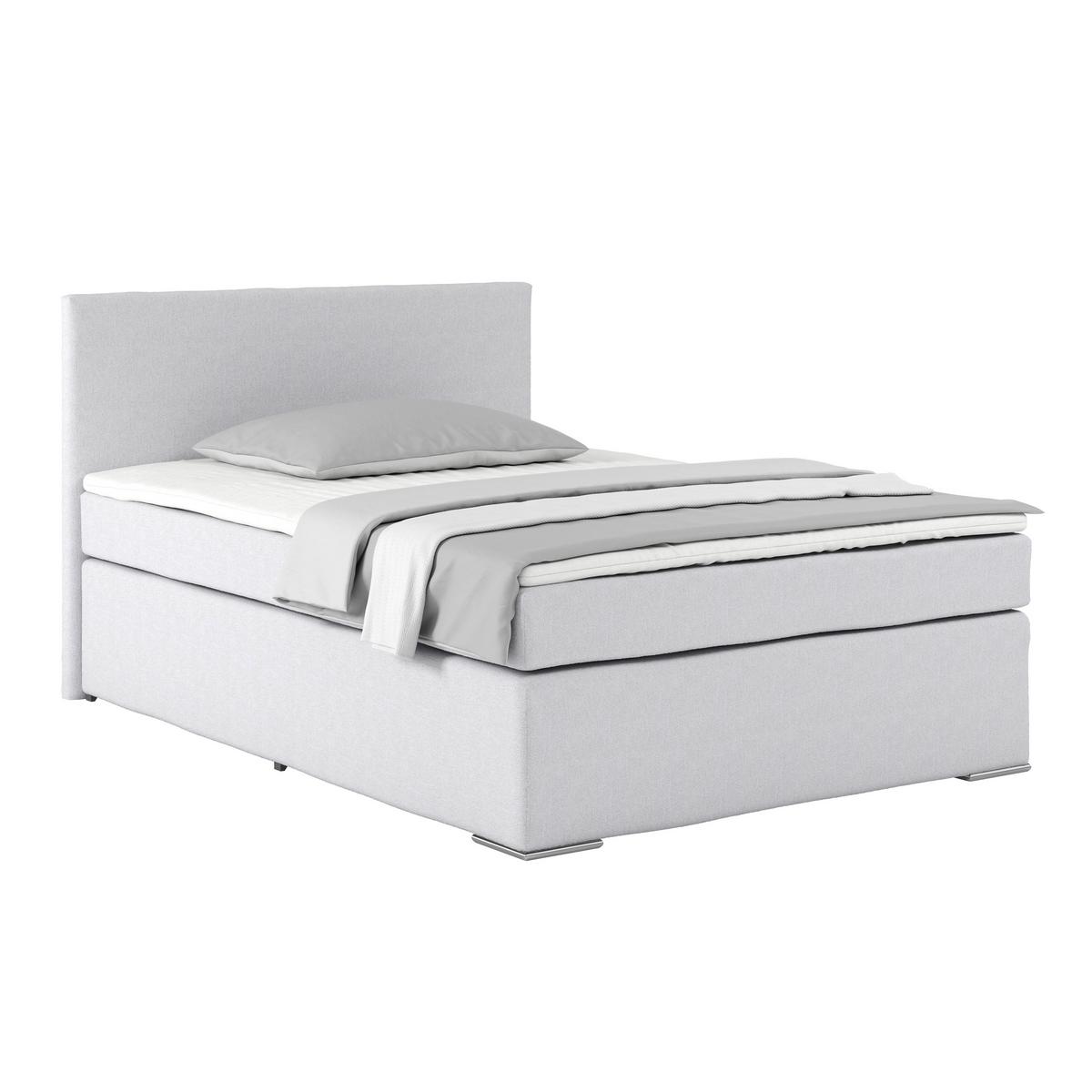 Boxspring Krevet Nero - boje kroma/boje šampanjca, Konvencionalno, tekstil/metal (140/200cm) - Best Price