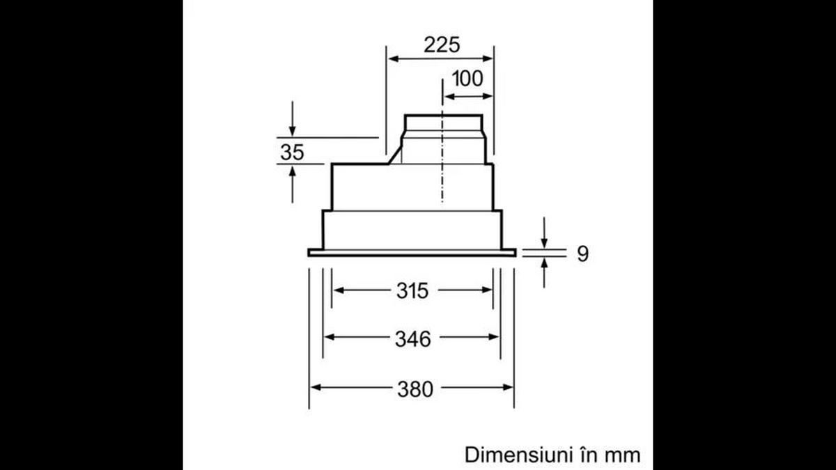 Hotă complet incorporabilă Bosch - Modern (53/25,5/38cm) - Bosch