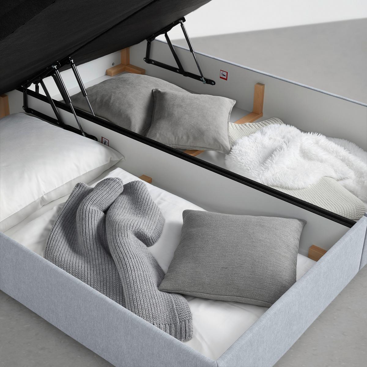Box Krevet Maya D - siva/crna, Konvencionalno, drvni materijal/drvo (200/220cm) - Based