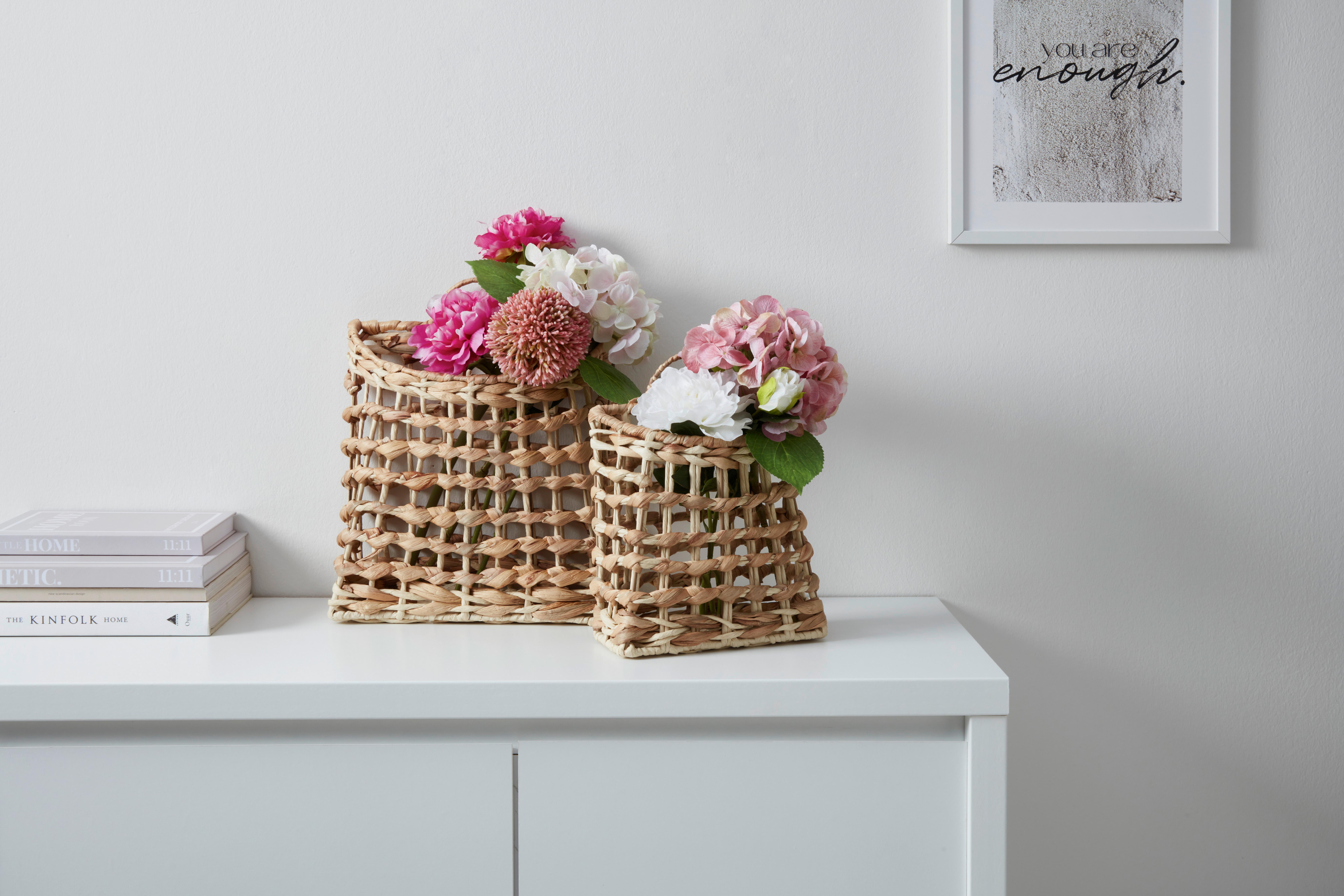 Košara Isa - naravne barve, Basics, kovina/naravni materiali (31/38/15cm) - Modern Living