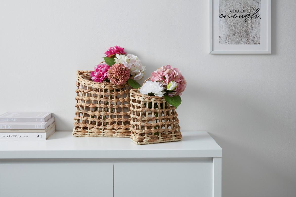 Košara Isa - naravne barve, Basics, kovina/naravni materiali (31/38/15cm) - Modern Living