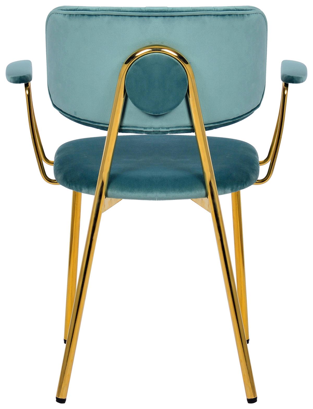 STUHL-SET GISELLE 225 - Goldfarben/Mintgrün, Design, Kunststoff/Metall (63/80/51cm) - Kayoom