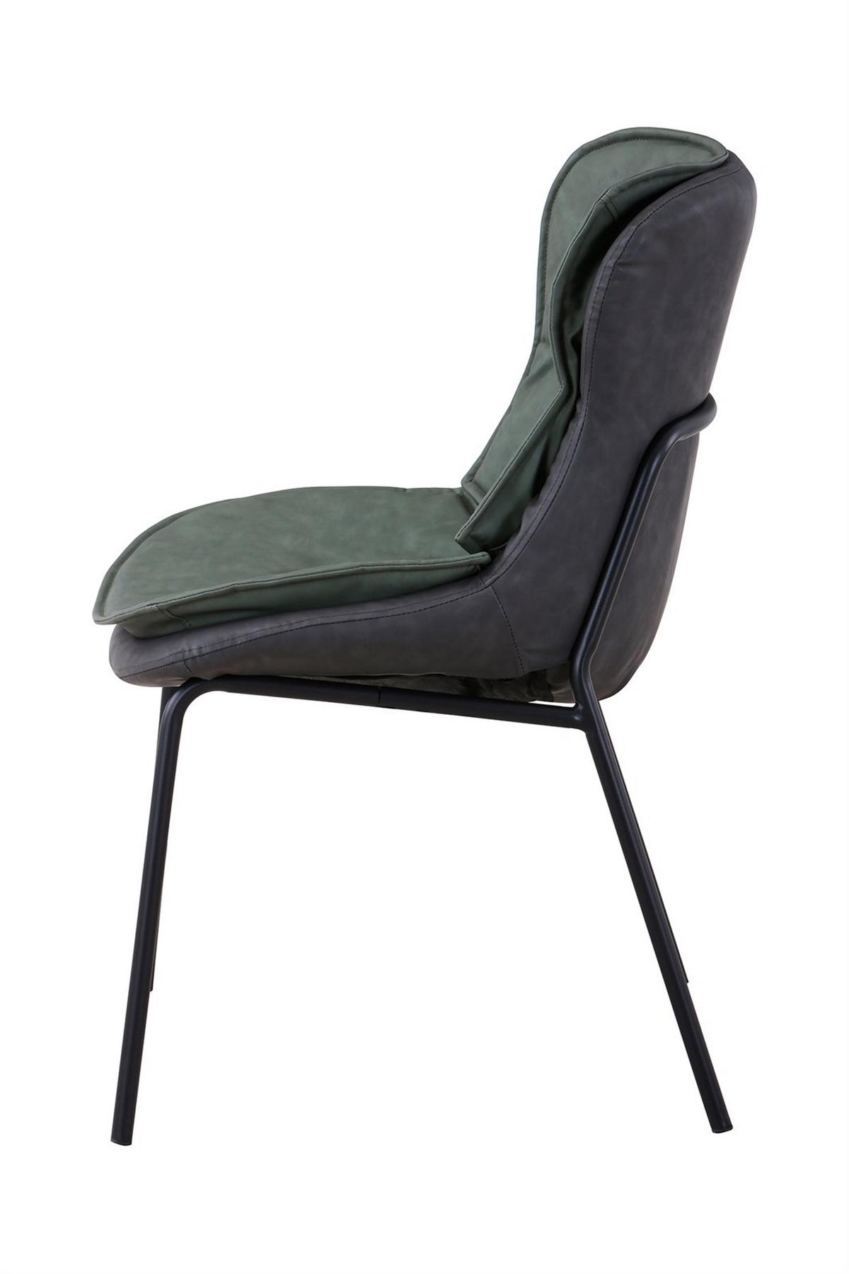 STUHL BRADY 200 - Dunkelgrau/Schwarz, Design, Textil/Metall (54/84/64cm) - Kayoom