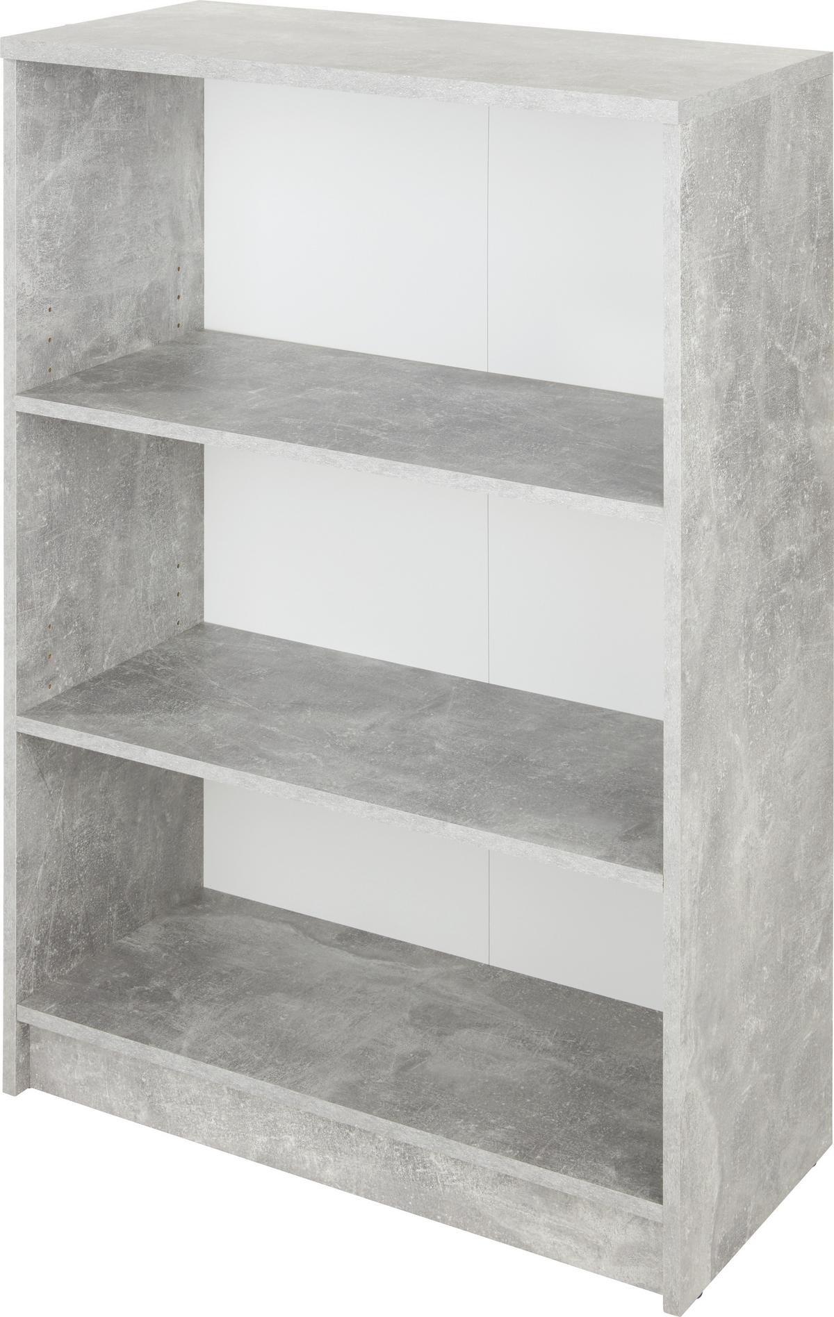 Regal 4-you New Yur02, Siva, Bela - siva/črna, Moderno, leseni material (74/111,5/34,6cm) - Mömax