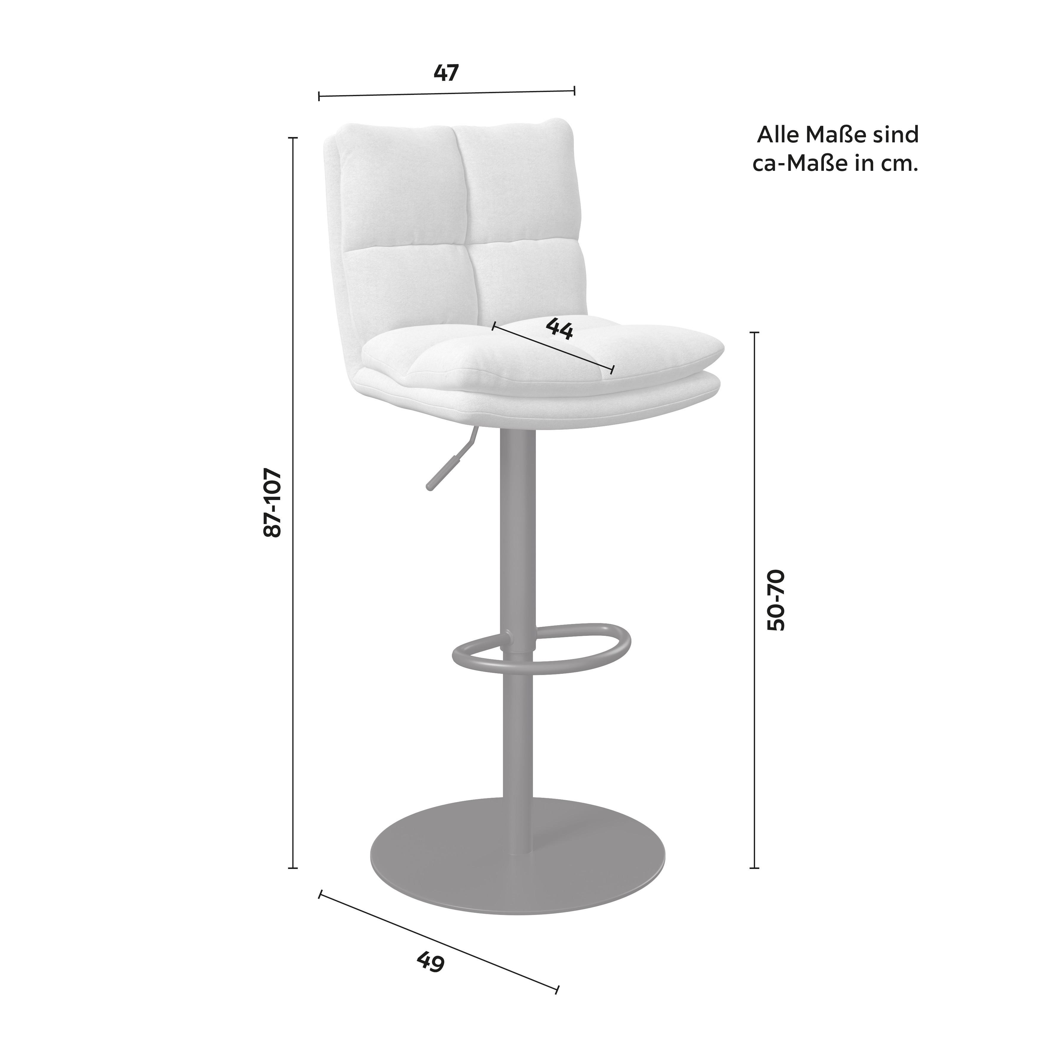 BARPALL CAJA - svart/cremefärgad, Modern, metall/trä (47/87-107/49cm) - Bessagi Home
