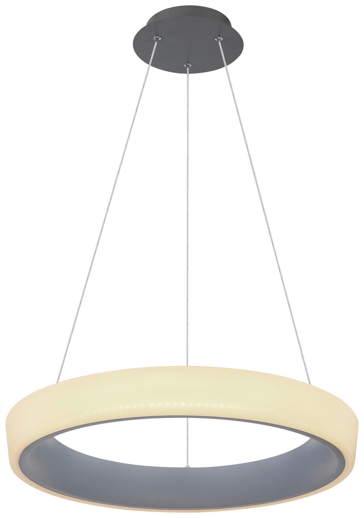 Viseča Led-svetilka Tabano, S Sijalko - opal/antracit, Basics, kovina/umetna masa (50/120cm) - Globo