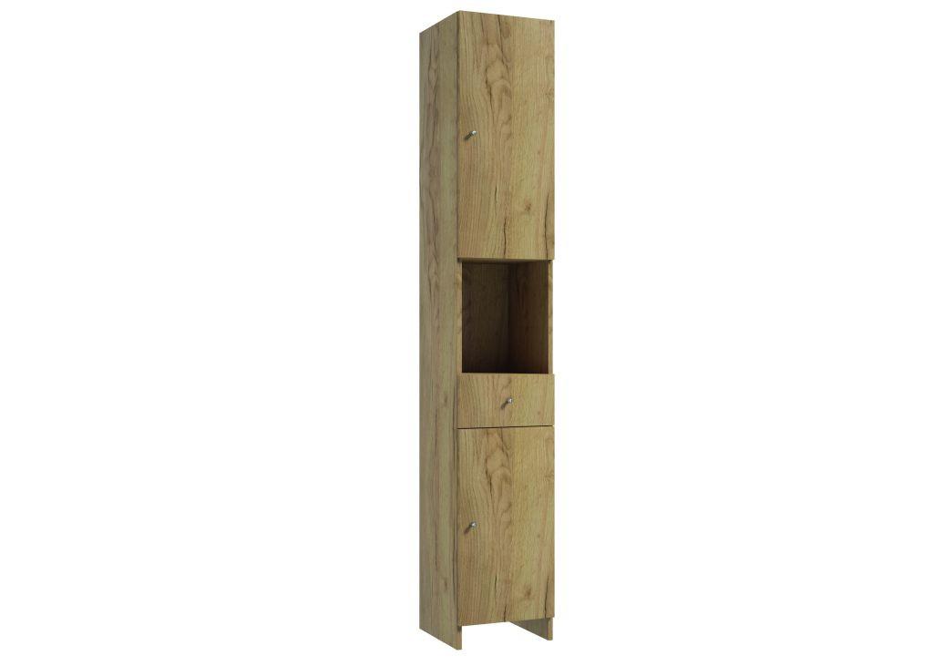Dulap înalt Malibu - culoare lemn stejar, Modern, material pe bază de lemn (33/194/33cm) - Mömax