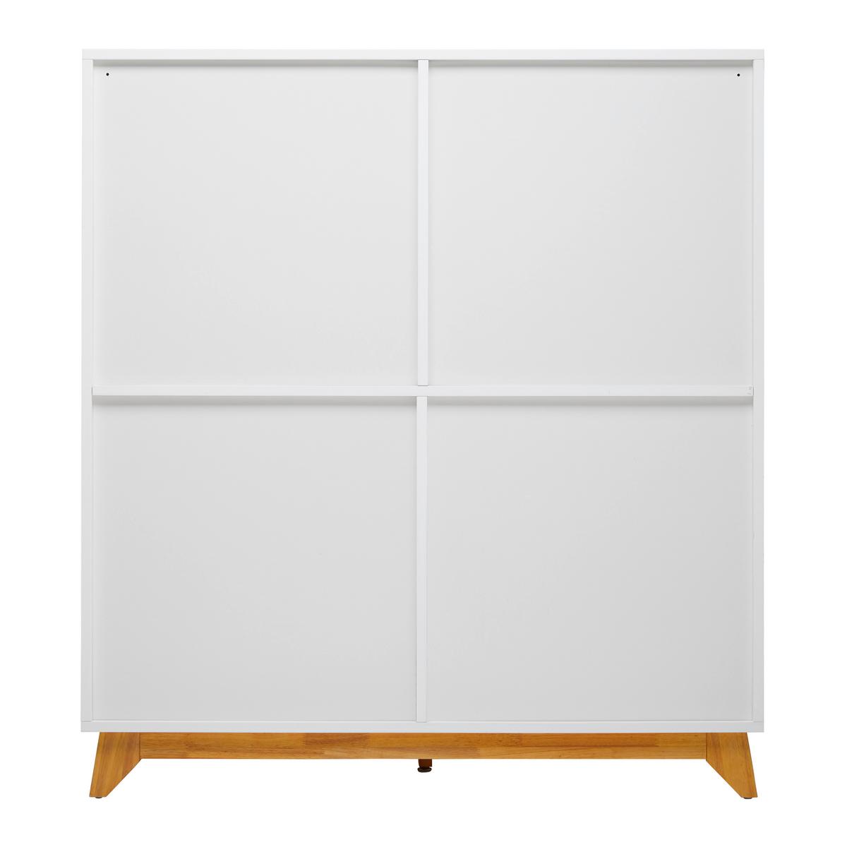 KOMODA MILAN - biały, Modern, drewno (120/132/52,5cm) - Bessagi Home