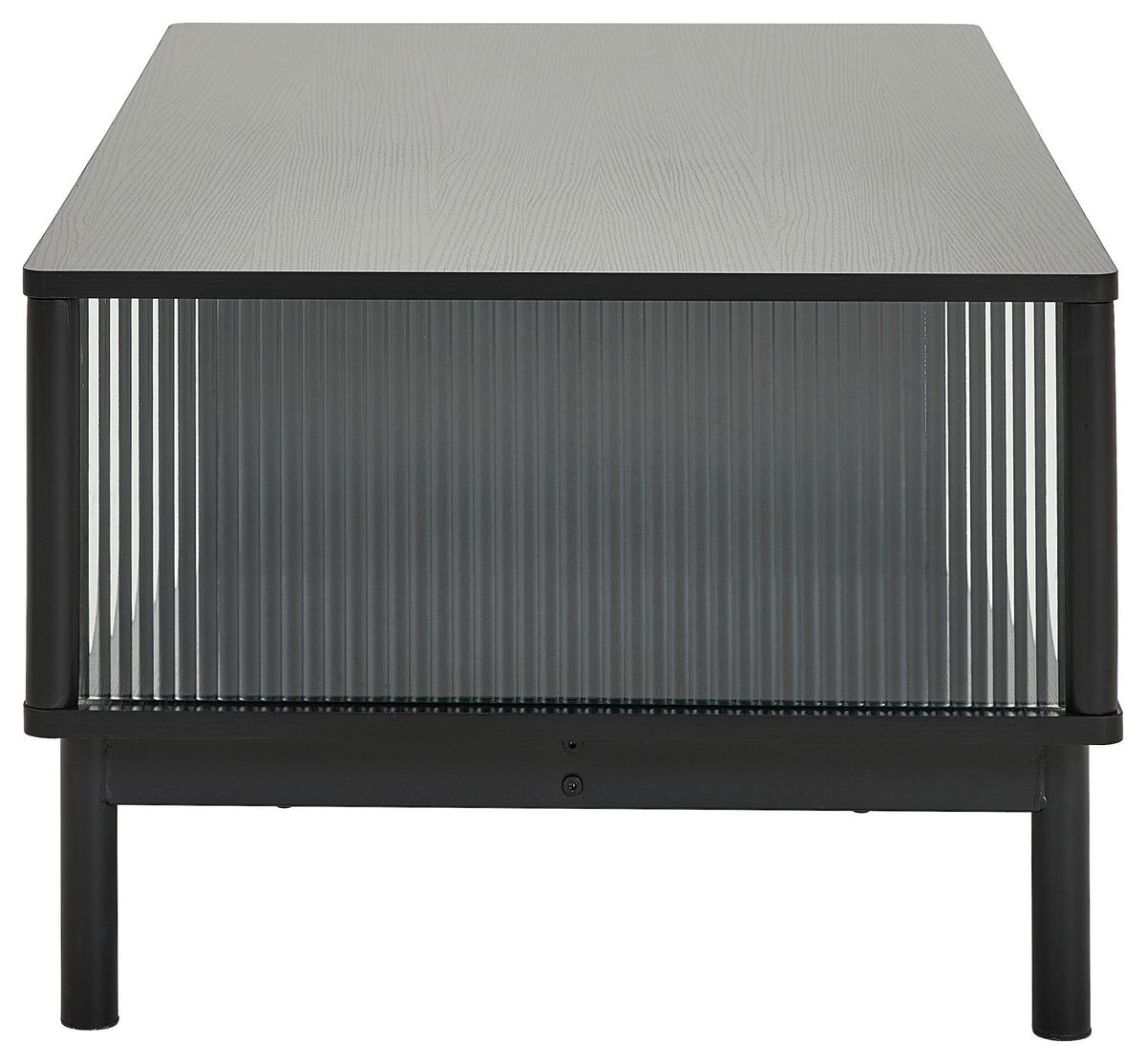 STOLIK KAWOWY NORDIC - czarny, Design, materiał drewnopochodny/drewno (110/42/60cm) - MID.YOU