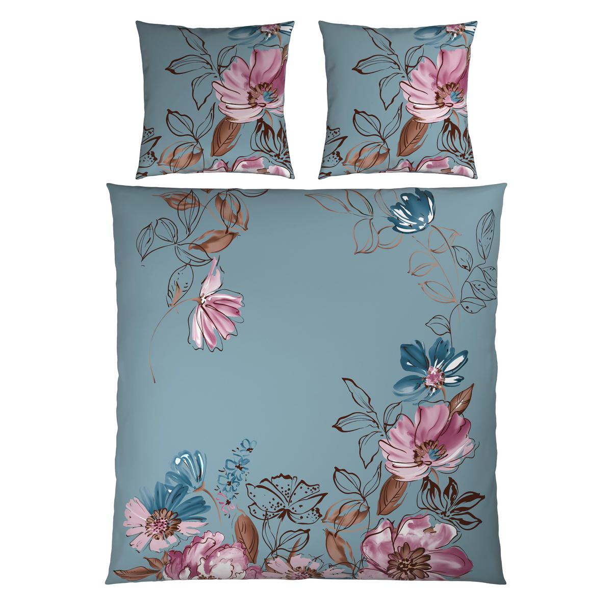 Bettwäsche Toulon XXL Blau ca. 200x200cm - Blau, MODERN, Textil (200/200cm) - Mömax