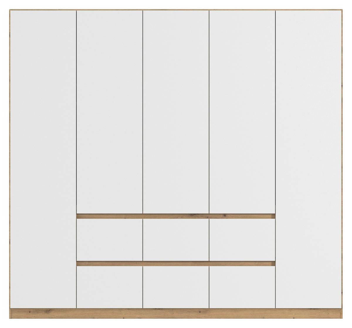 DULAP  USI ROTATIVE MAINZ - alb/stejar Artisan, Basics, material pe bază de lemn (226/210/54cm) - Modern Living