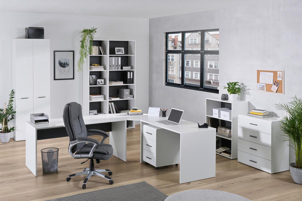 REGAŁ AVANTI - antracytowy/biały, Basics, materiał drewnopochodny/tworzywo sztuczne (75/103,8/40cm) - MID.YOU