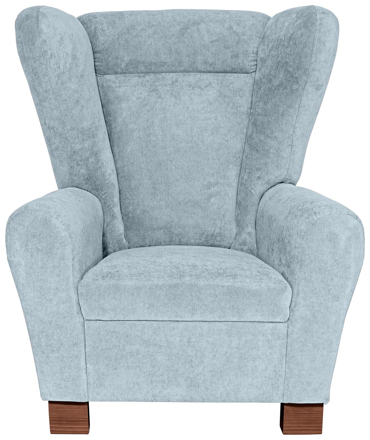 Fotelja Chandler - smeđa/svijetlo plava, Design, tekstil/drvo (95/109/97cm) - Mömax