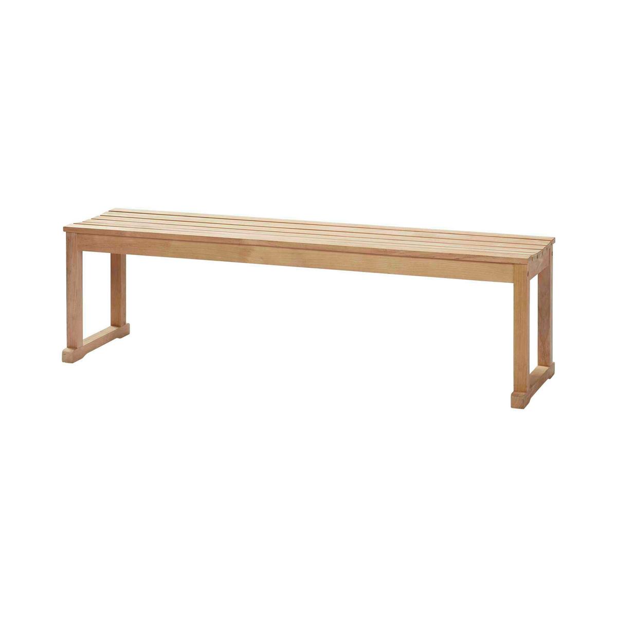 Sitzbank Vega - Teakfarben, Konventionell, Holz (150/43/40cm) - MID.YOU