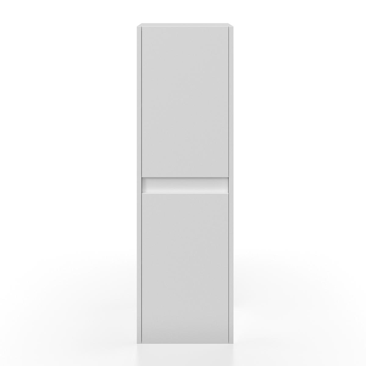 Badezimmer Martina Weiß 4-teilig - Weiß, MODERN, Glas/Holz (100/45/45cm) - Bessagi Home